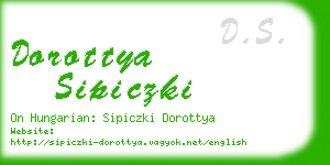 dorottya sipiczki business card